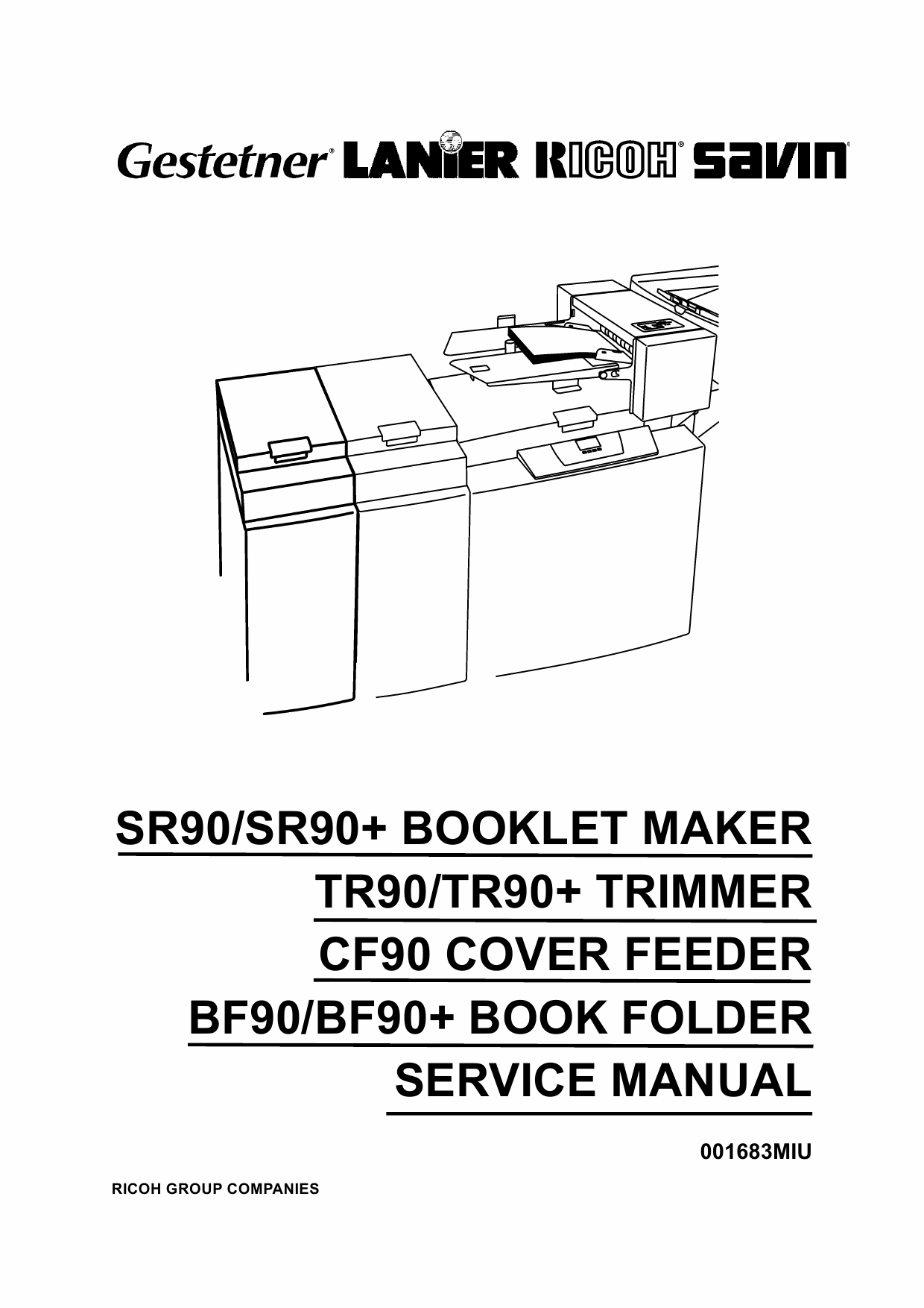 RICOH Options SR90 TR90 CF90 BF90 BOOKLET-MAKER TRIMMER COVER-FEEDER Service Manual PDF download-1